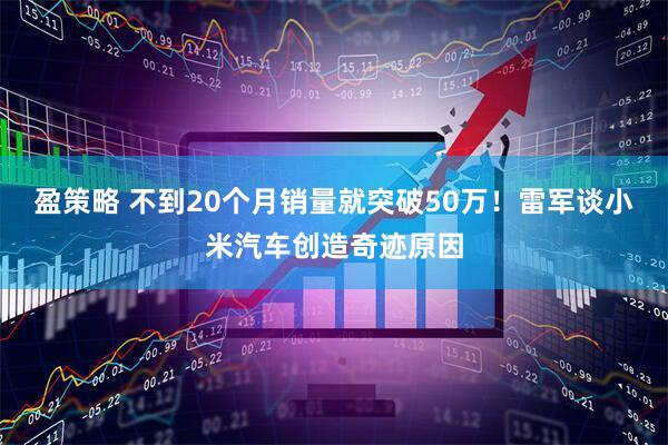 盈策略 不到20个月销量就突破50万！雷军谈小米汽车创造奇迹原因